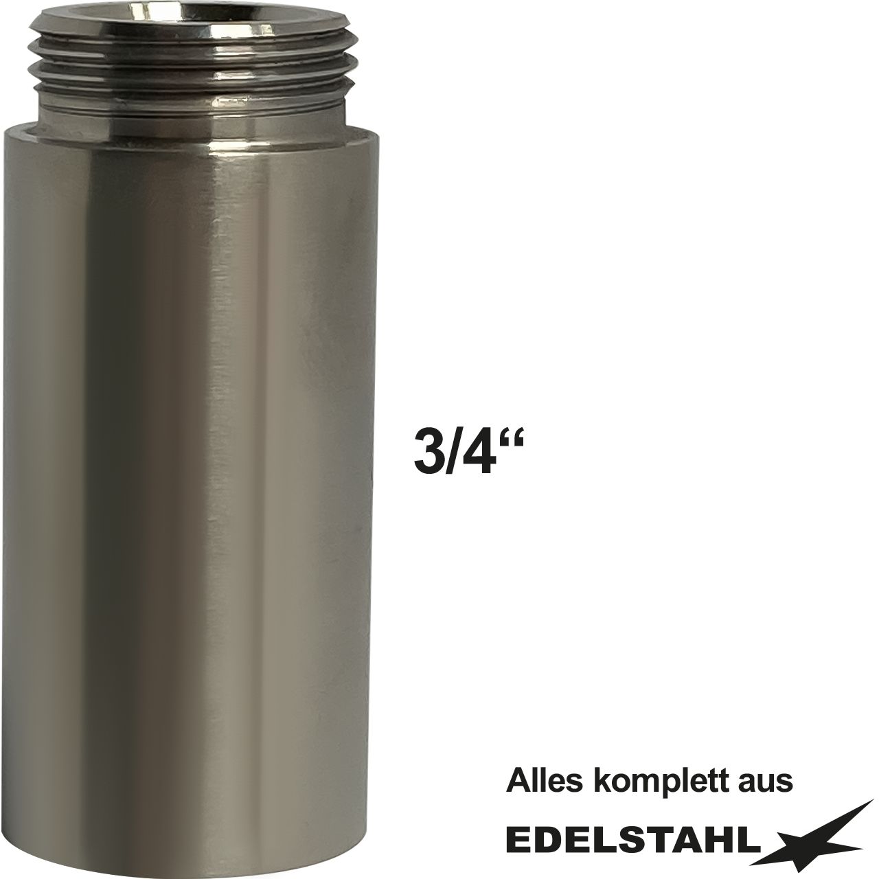 Auslauf-Erhöhung 3/4" x 3/4" 55 mm IG x AG V2A