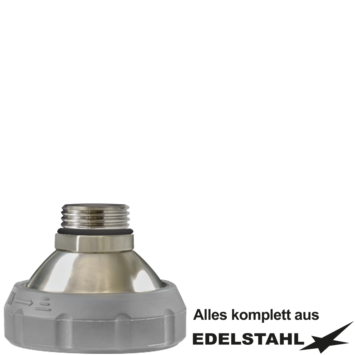 Brausekopf komplett in grau 1/2" AG