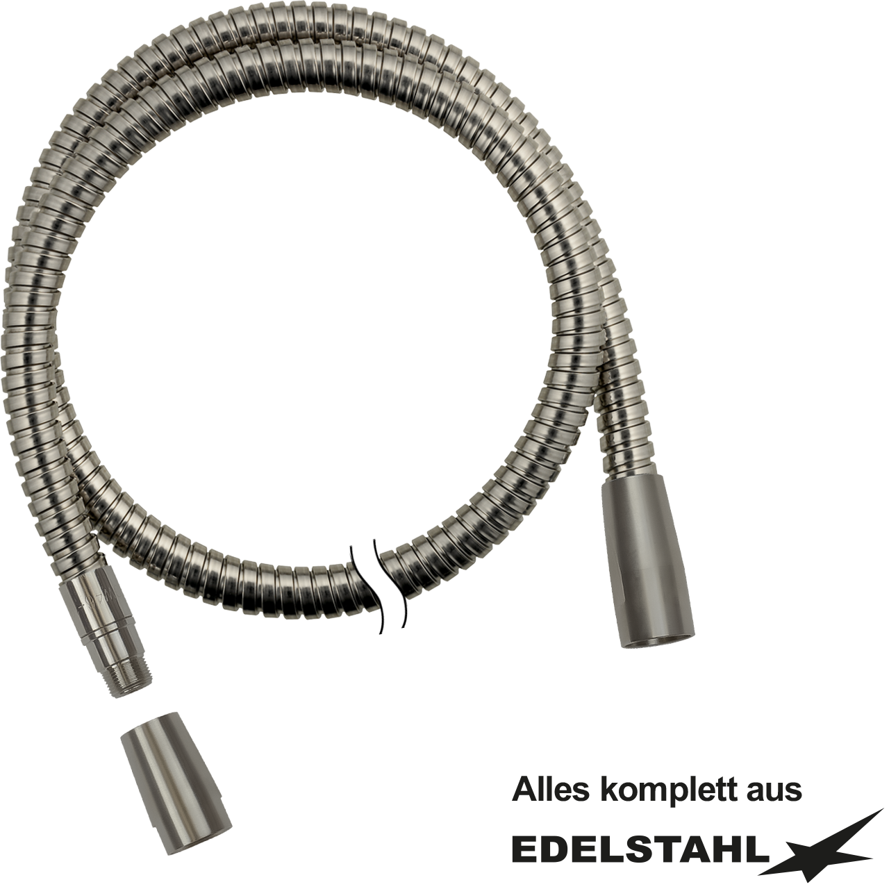 Edelstahlschlauch 2x 1/2" IG 2-tlg.