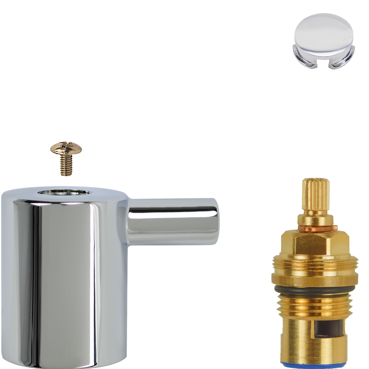 Fettkammer-Oberteil Set 1/2" Set m. Griff stick chrom