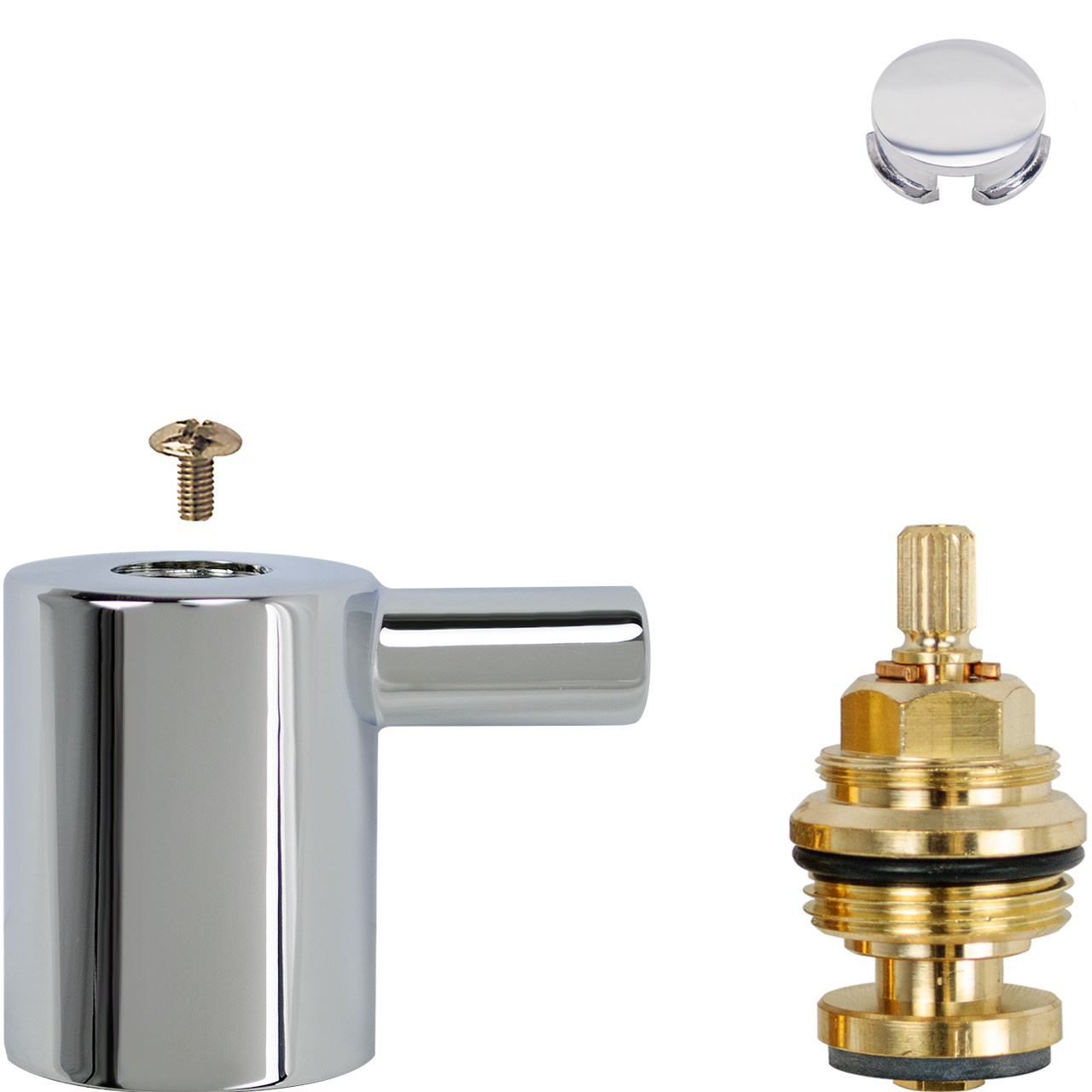 Fettkammer-Oberteil Set 3/4" Set m. Griff stick chrom