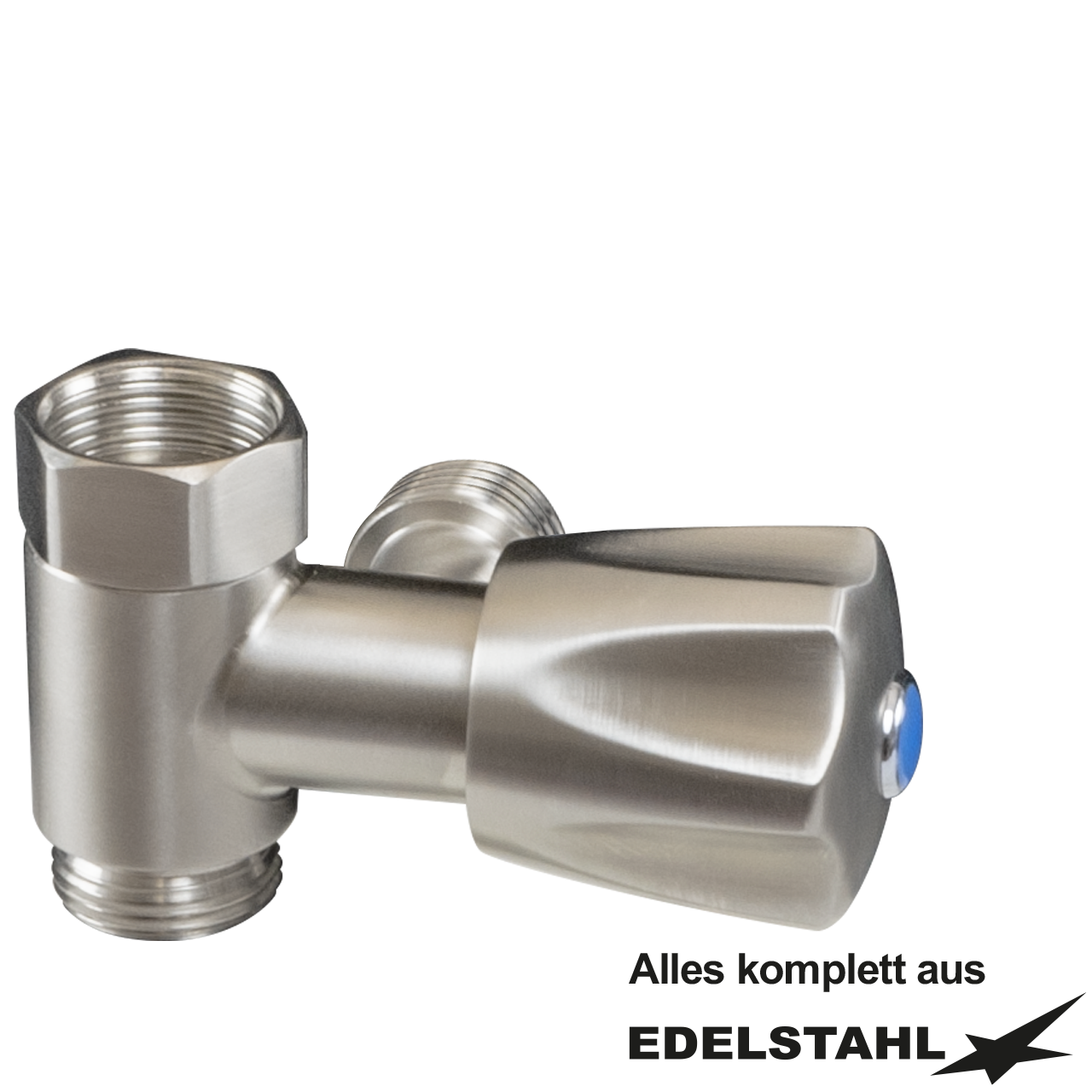 T-Stück für Gewindestutzen unter Tisch