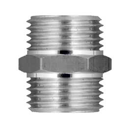 Gewindenippel 1/2" x 1/2" - SW 22 mm außen (AG x AG)