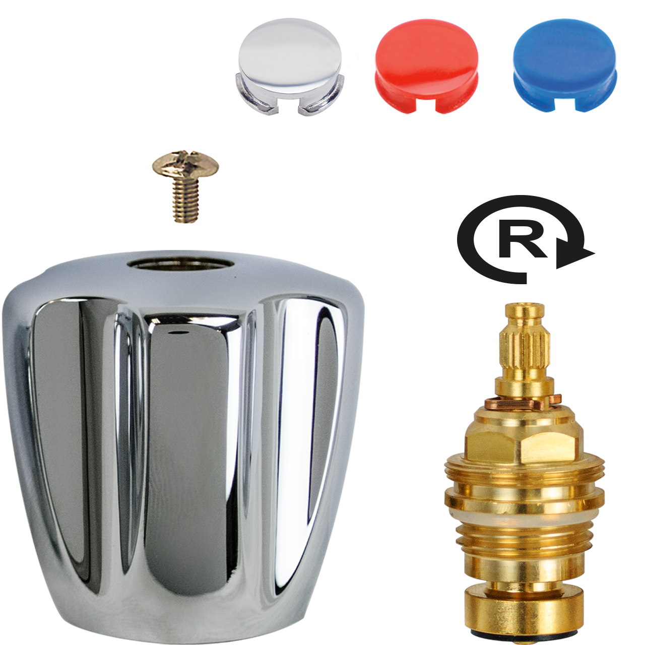 Fettkammer-Oberteil 1/2" schnell-/rechtsdrehend mit Griff k/w