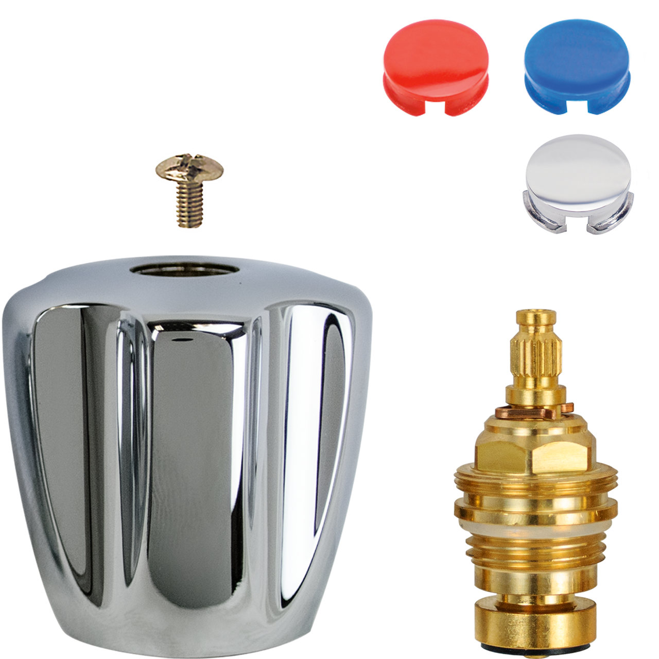 Oberteil 1/2" komplett mit Pentachrom-Metallgriff groß