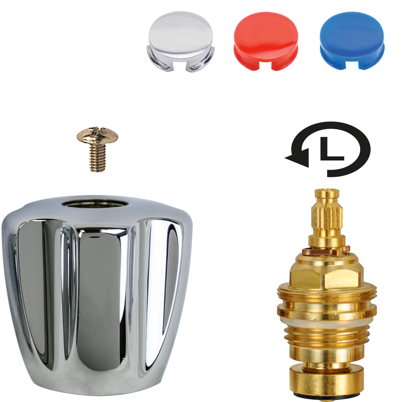 Fettkammer-Oberteil 1/2" schnell-/linksdrehend mit Griff k/w