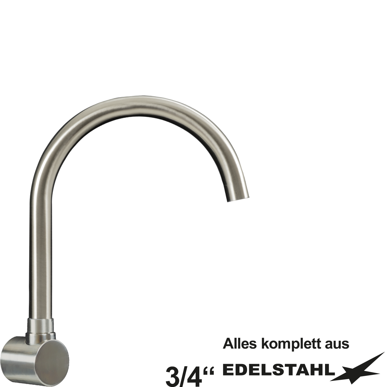 pro Wand-Rohrauslauf oben 3/4"