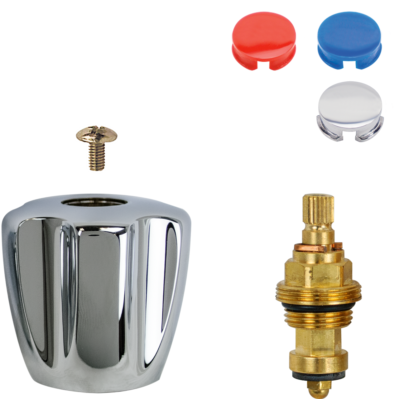 Oberteil 3/8" komplett mit Pentachrom-Metallgriff mittel