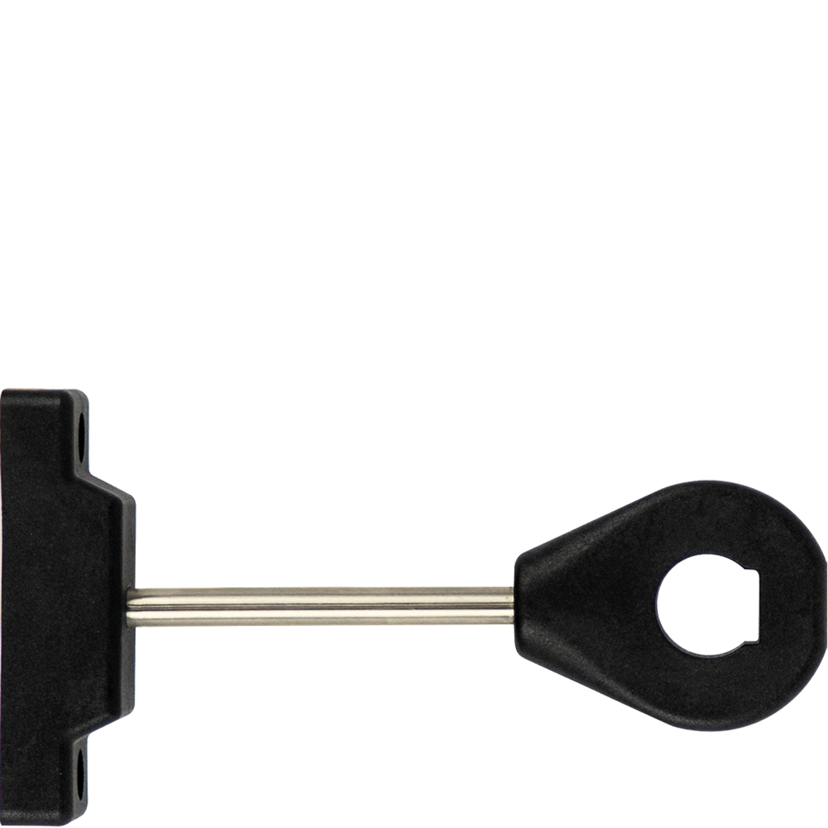 Rohrhalter PA66/VA schwarz L120 mm mit Ring, Stange, Flansch und befestigung