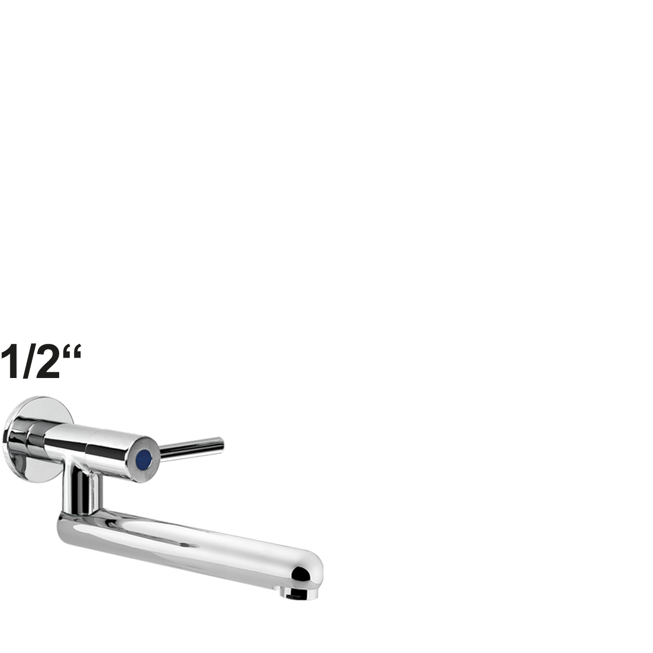 silver Wandventil 1/2"