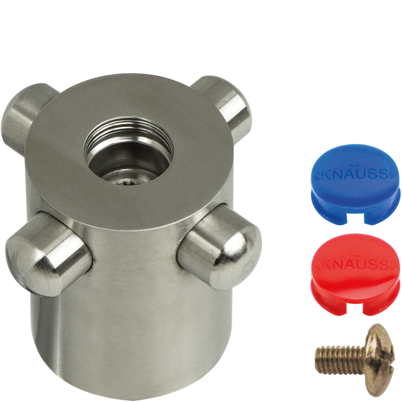 cross 4-Flügel-Griff aus Edelstahl poliert