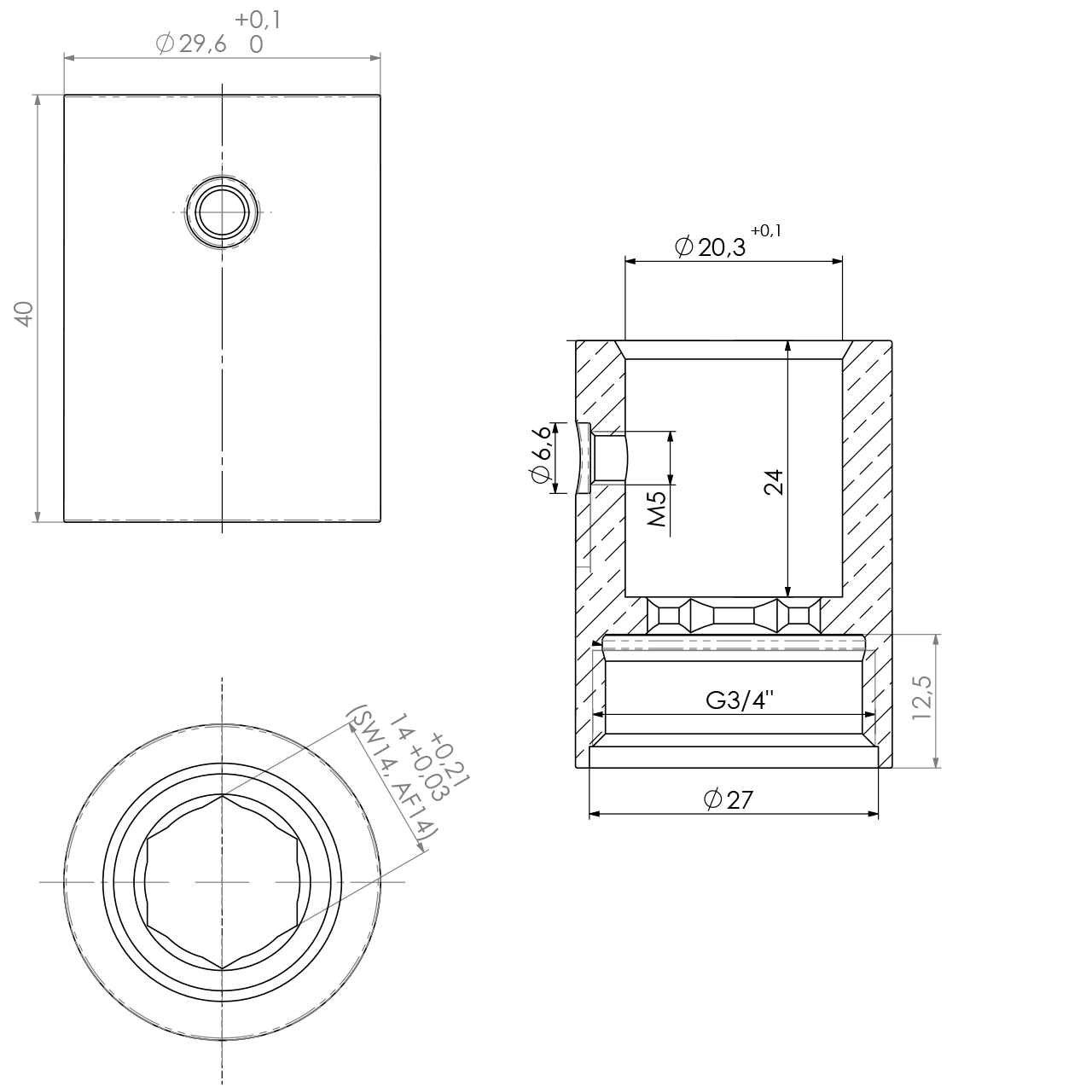 Adapter zu Auslauf X32...Typ A, C, K, M