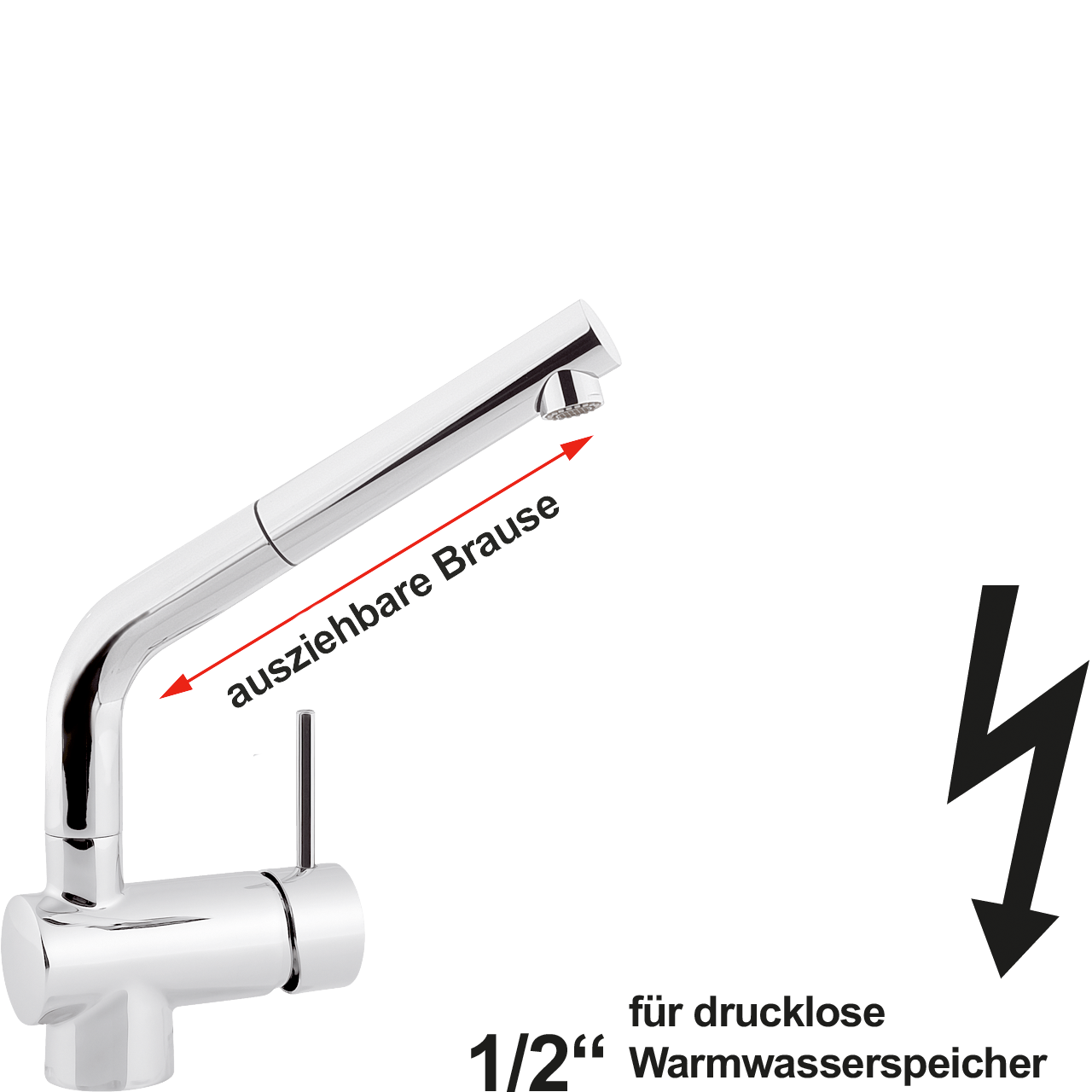 vita Spültischbatterie 1/2"