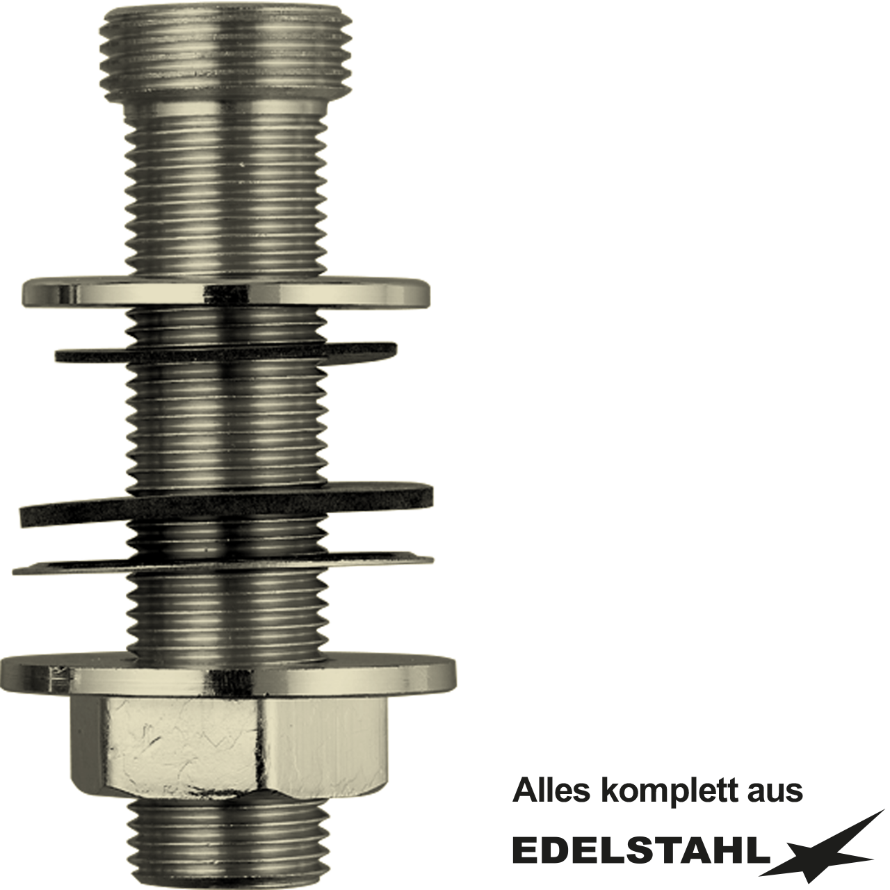Gewindestutzen-Set 1/2" Edelstahl