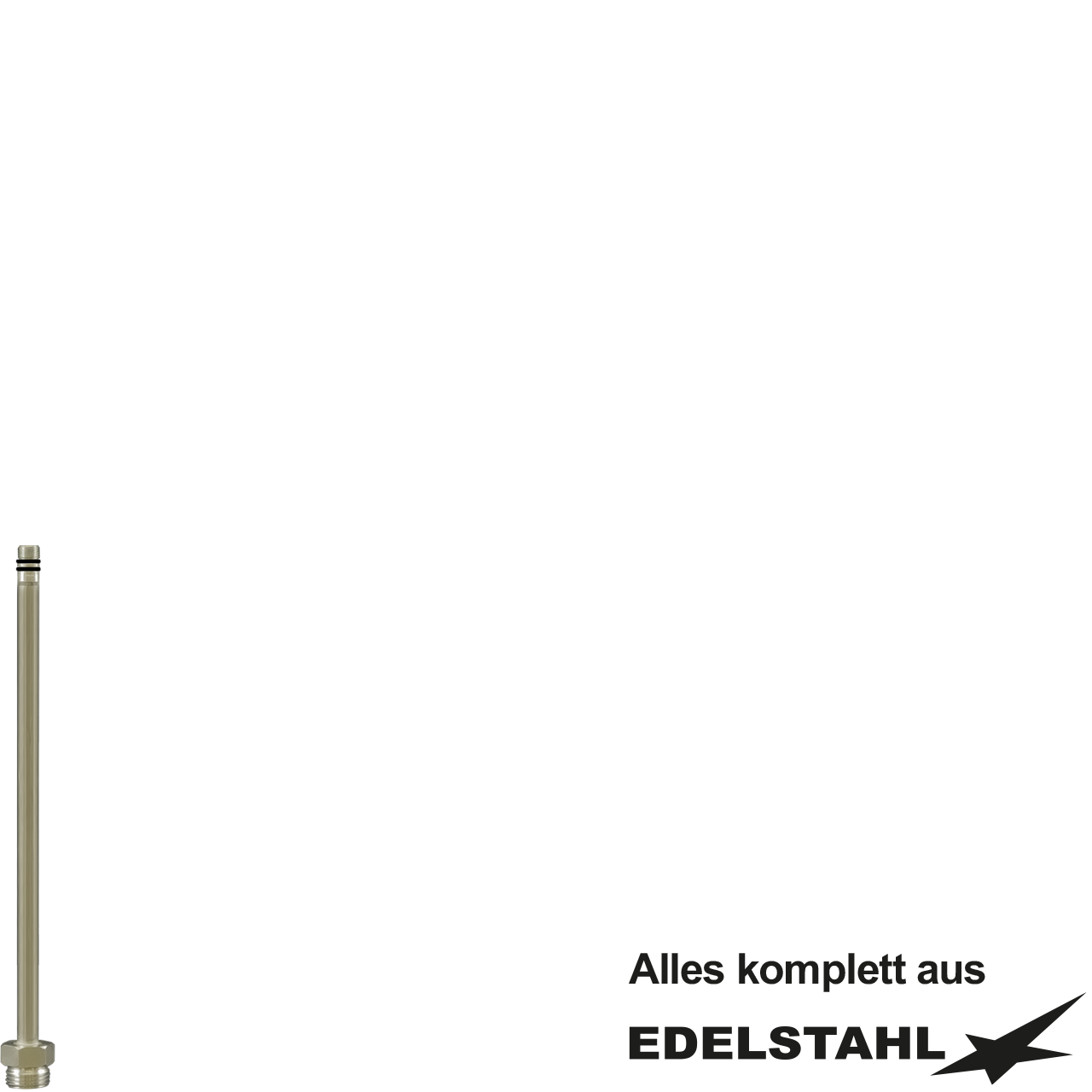 VA-Rohr Ø10 mm M10 AG x 1/2" AG