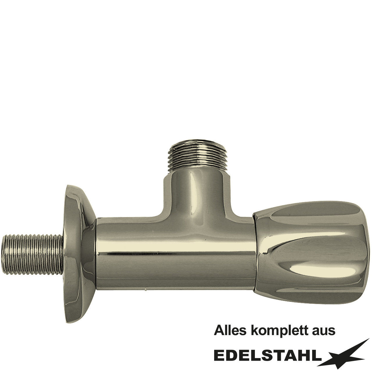 Eckventil 1/2" x 3/4" aus Edelstahl