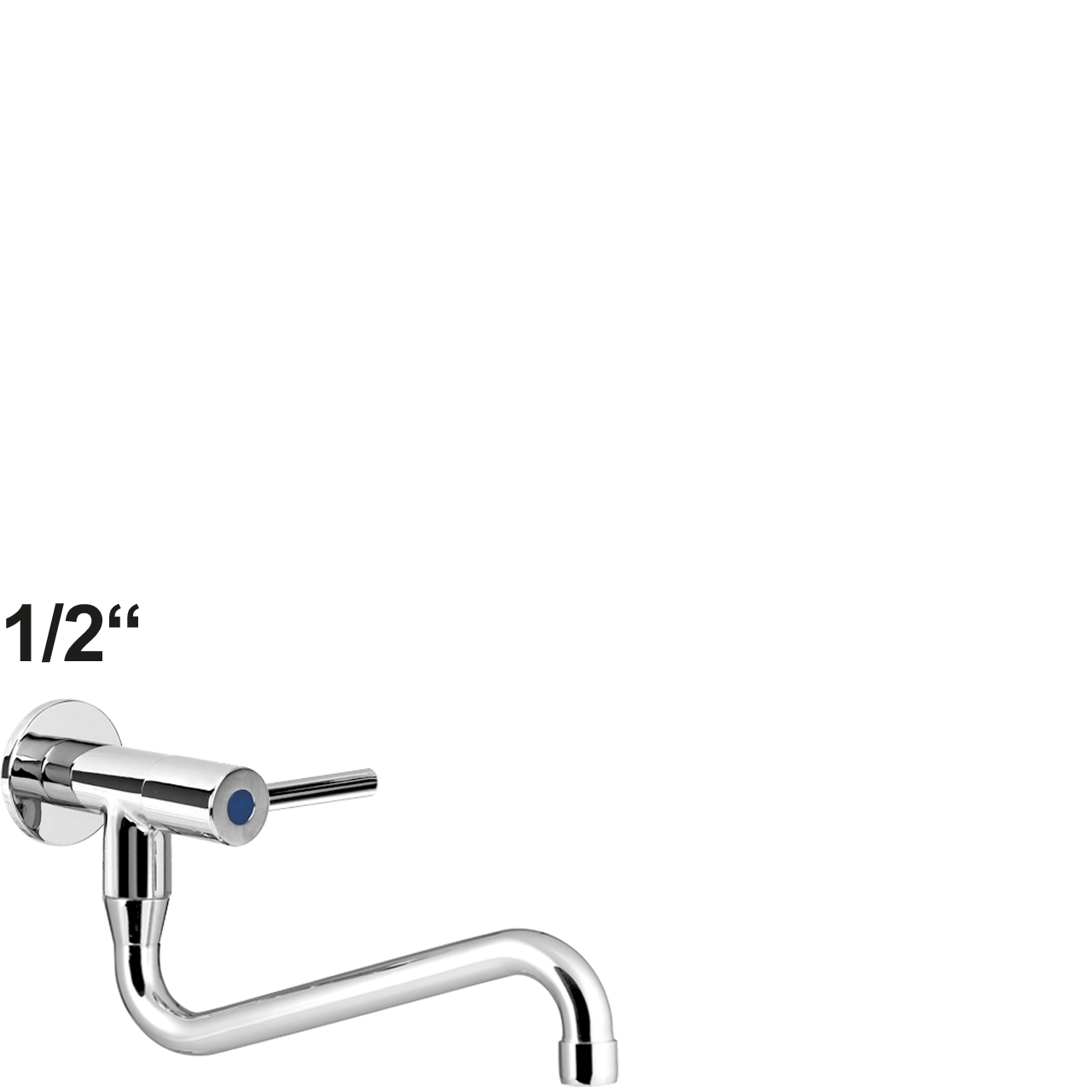 silver Wandventil 1/2"