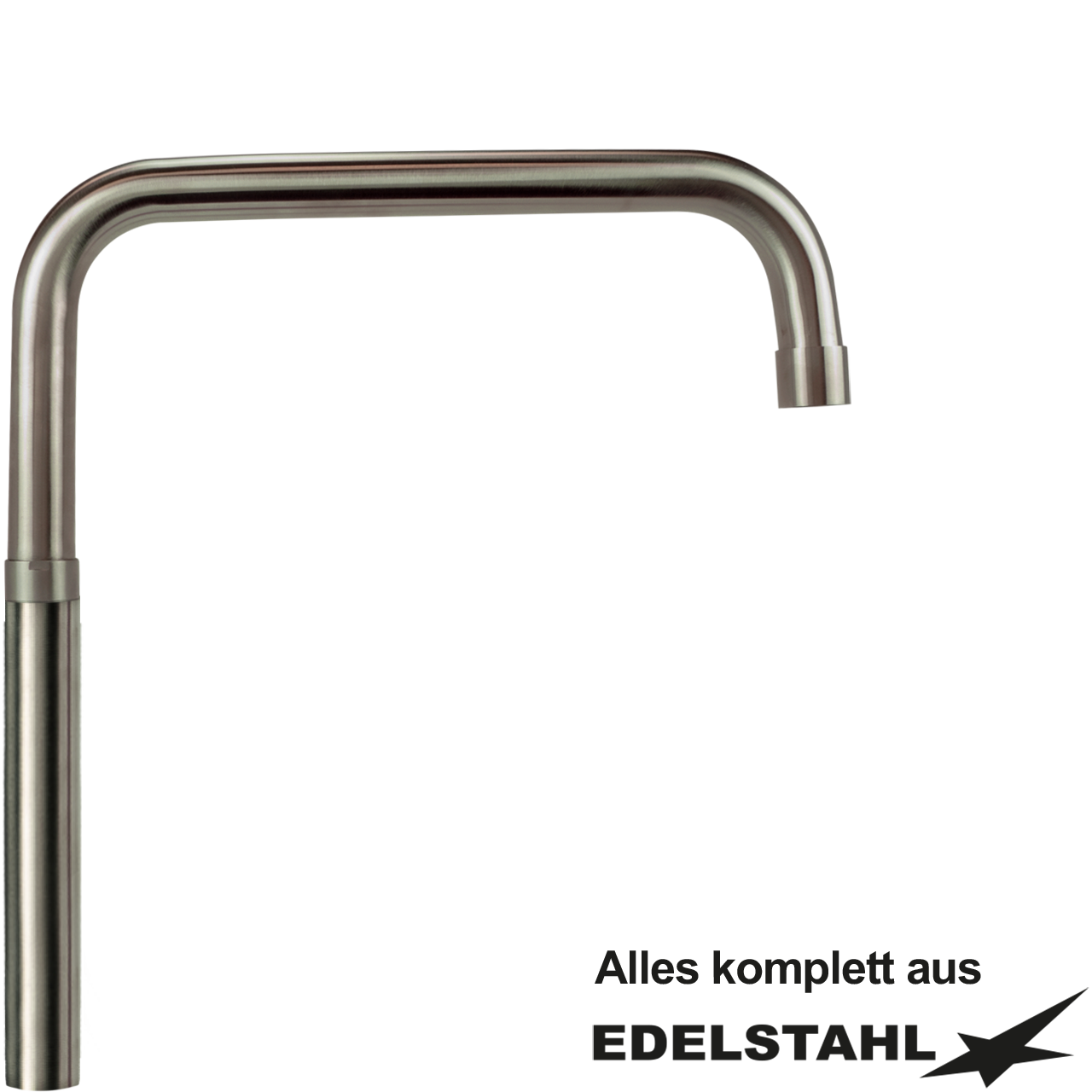 Auslauf HU Ø25 H60 geschraubt V2A mit Höhenverlängerung