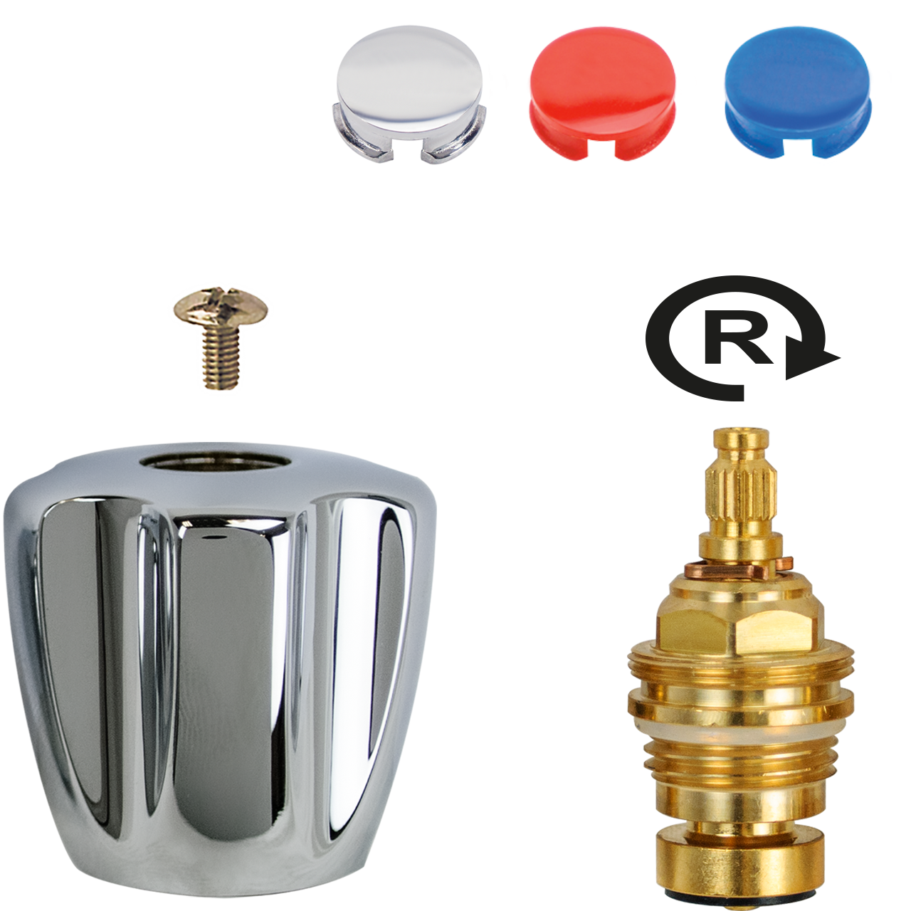 Fettkammer-Oberteil 1/2" schnell-/rechtsdrehend mit Griff k/w