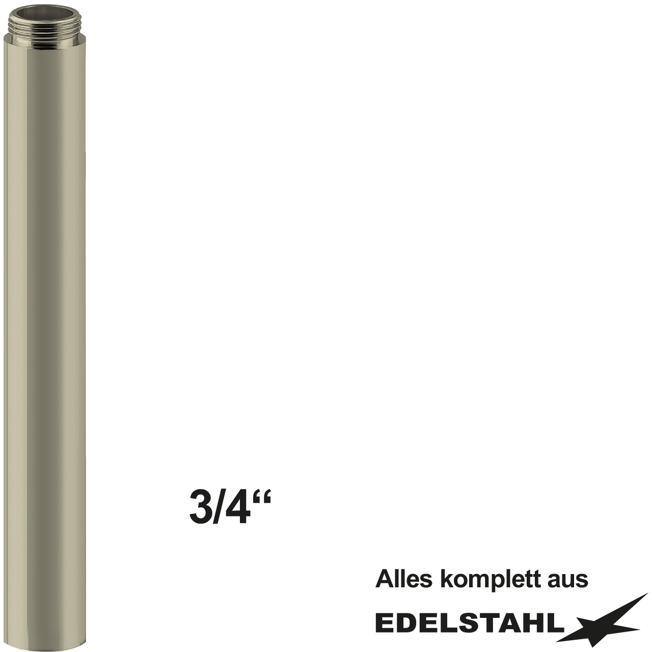 Auslauf-Erhöhung 3/4" x 3/4" 200 mm IG x AG V2A