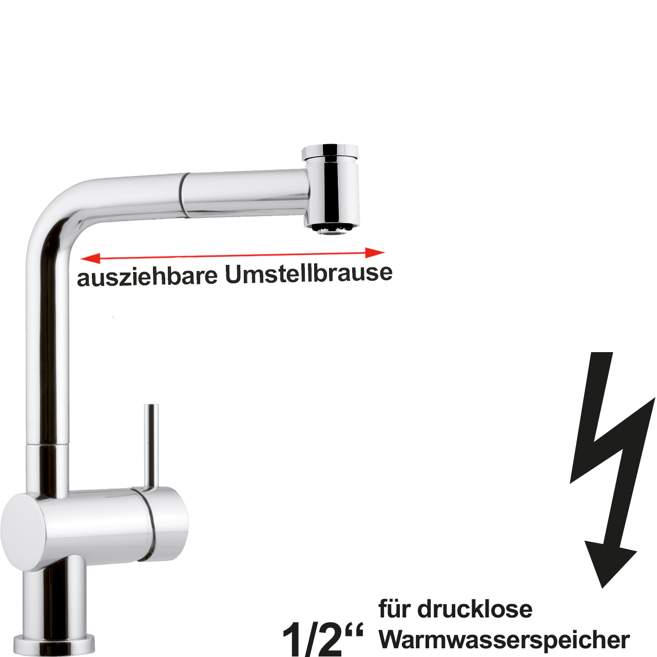 lino Spültischbatterie 1/2" ND