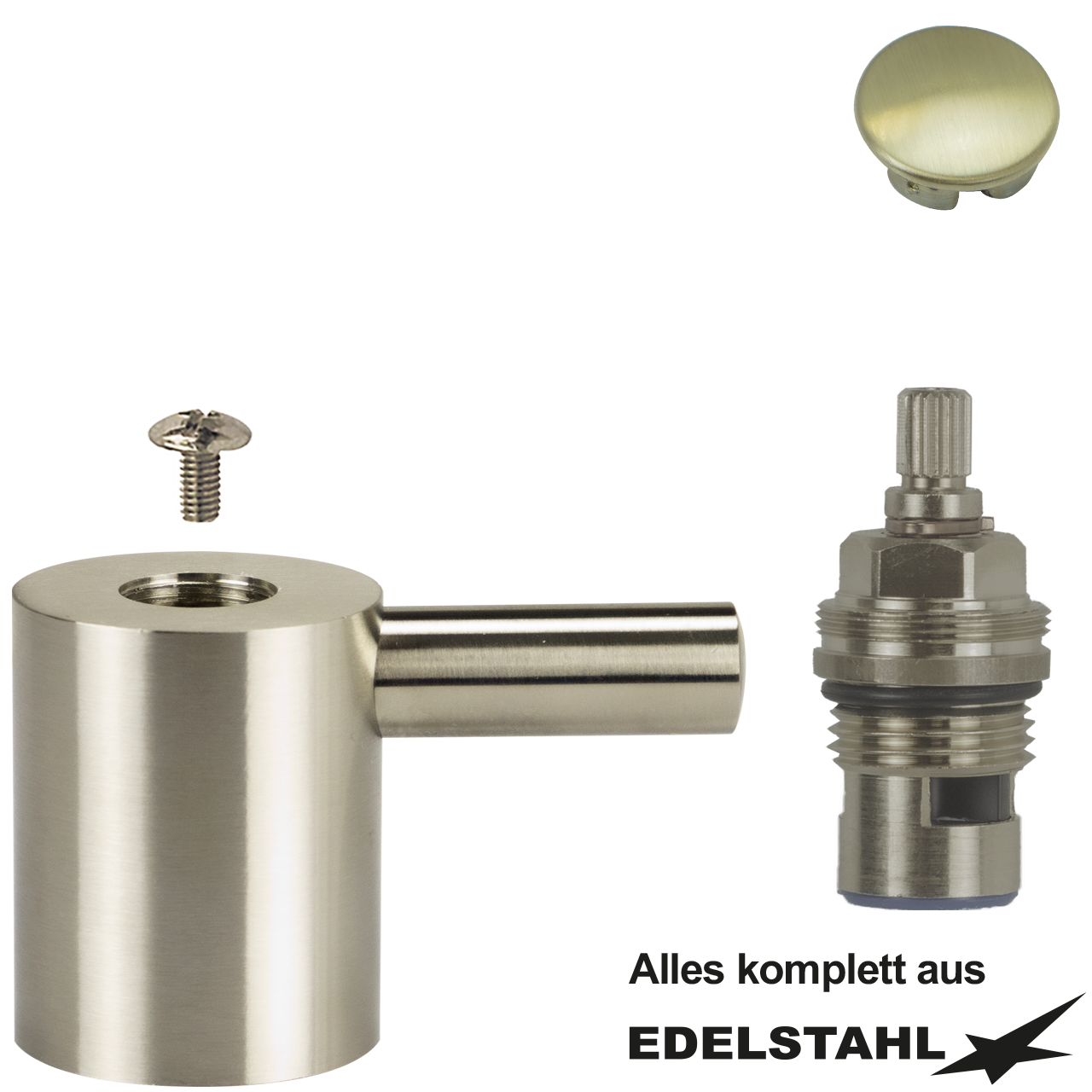 Keramikoberteil Set 1/2 Edelstahl"