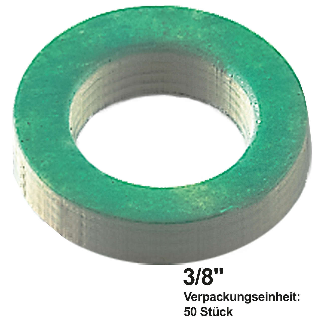 Flachdichtung hart 15 x 9 x 4 mm zu 3/8"