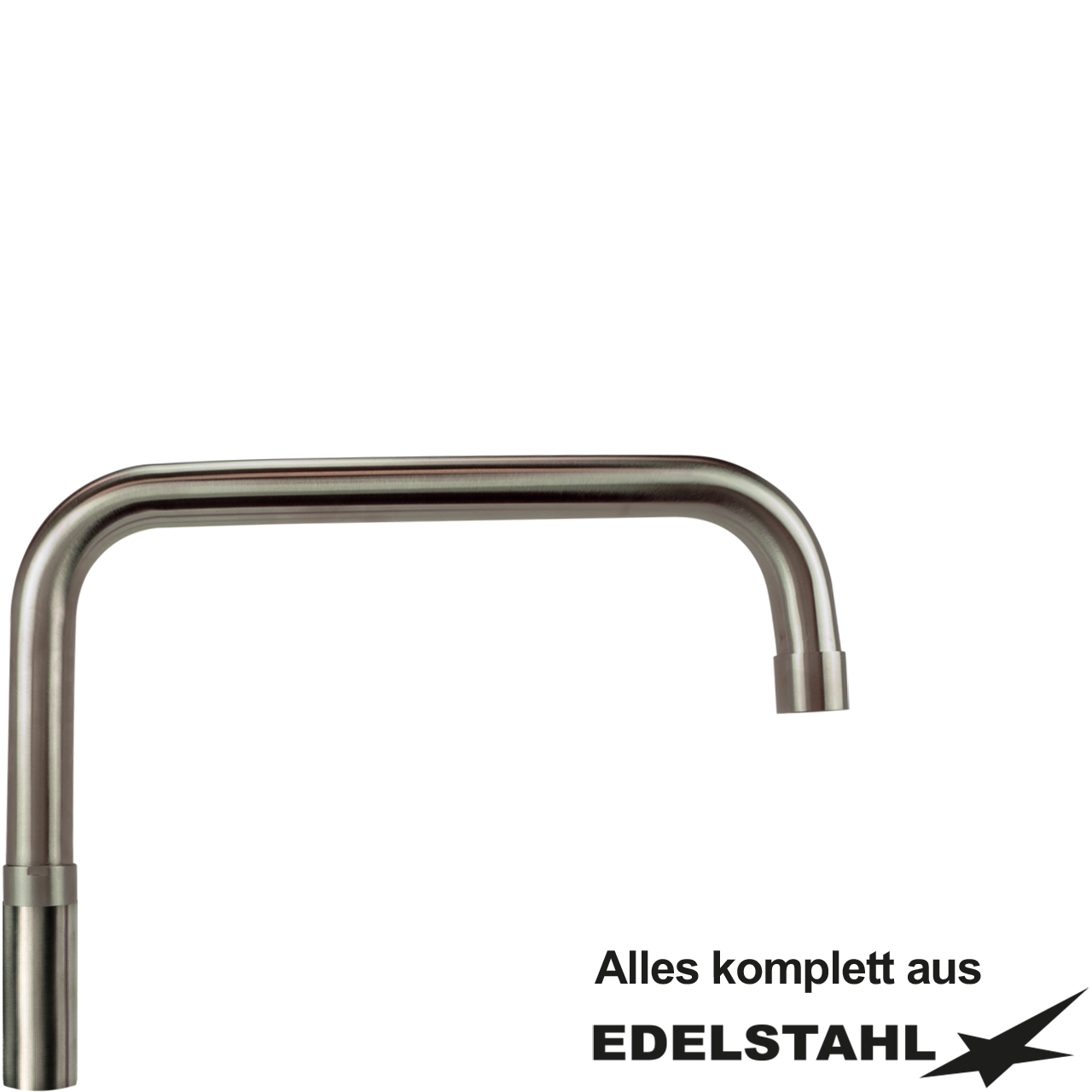 Auslauf HU Ø25 H60 geschraubt V2A mit Höhenverlängerung