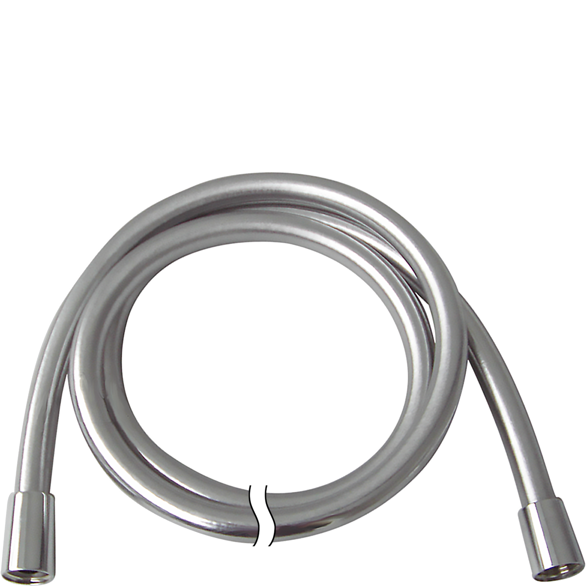 Kunststoffschlauch glatt verchromt 1/2" Überwurfmutter x 1/2" Konus