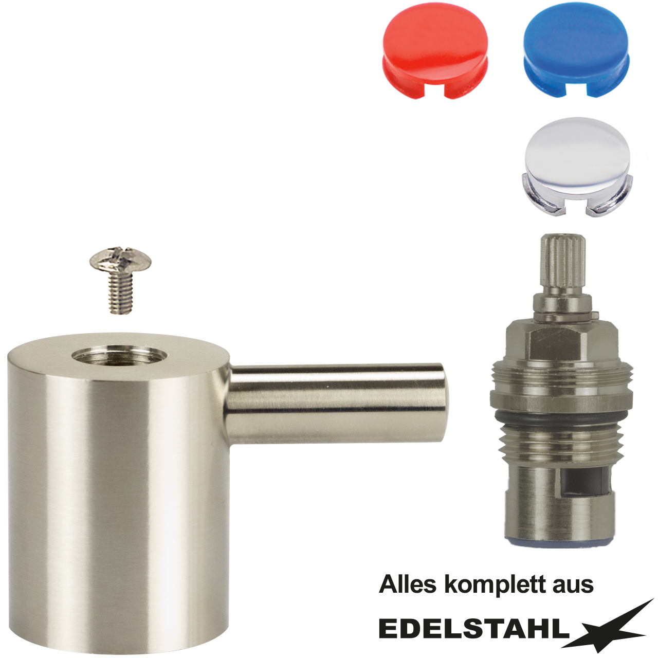 Keramikoberteil Set 1/2" Edelstahl