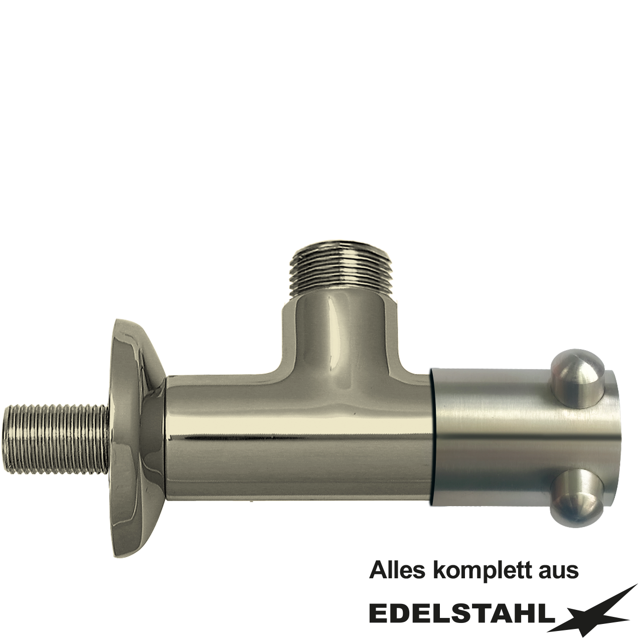 Eckventil 1/2" x 3/4" aus Edelstahl