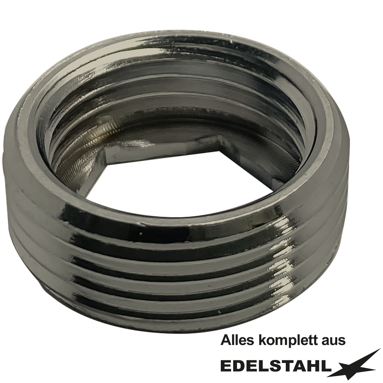 Gewindenippel 1/2 IG x 3/4" AG x 10mm VA