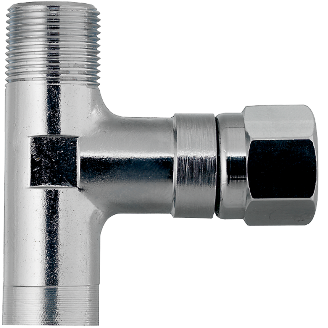 T-Stück 2x M15 1x M10 zu HE2.Y x HEL.Y zu drucklosen SPB mit ausziebarer Brause