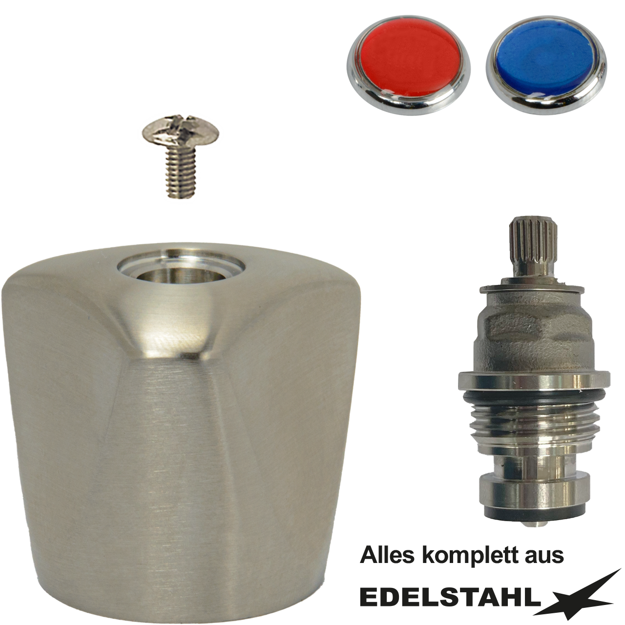 Fettkammeroberteil 1/2" + 3-kant-Griff V2A