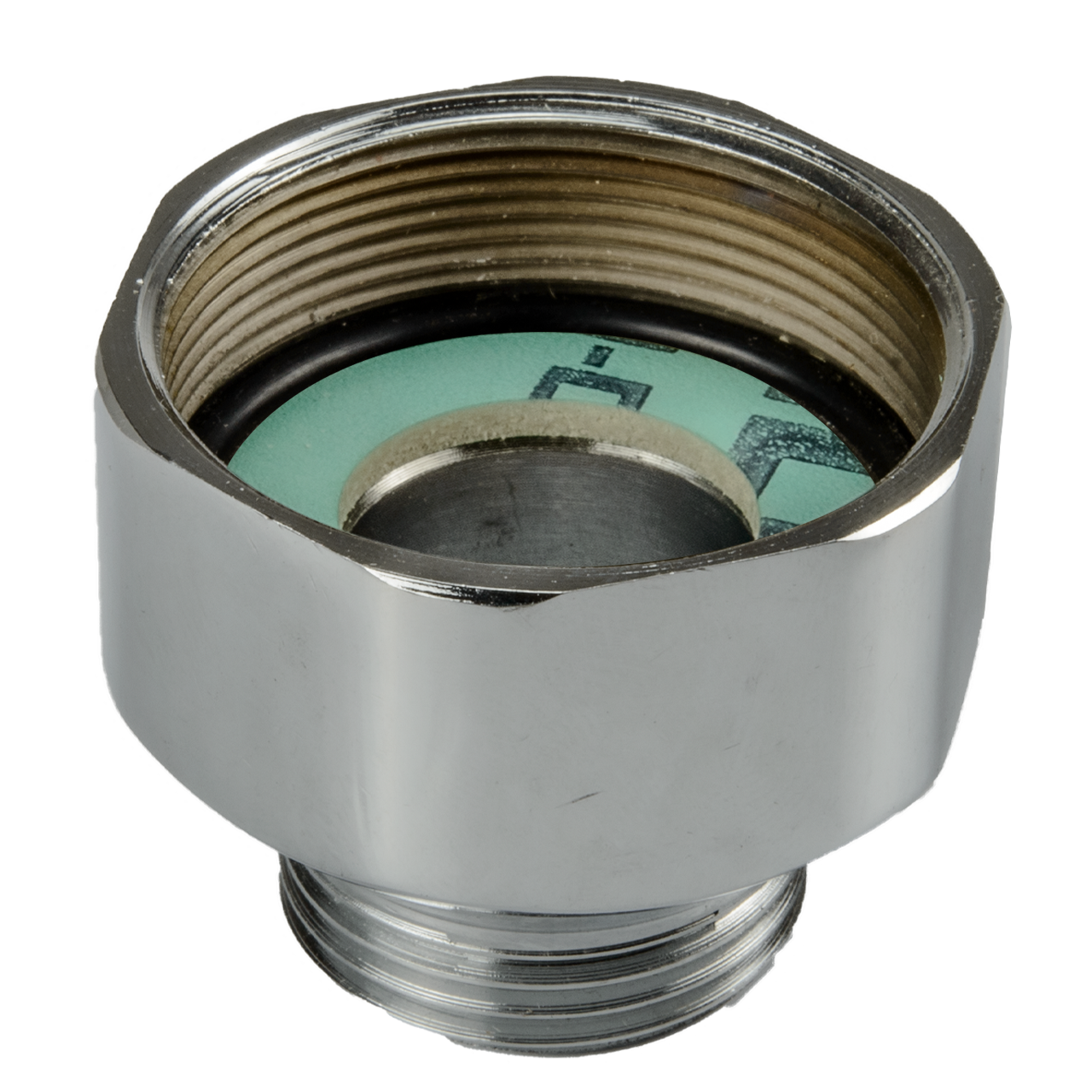 Gewindenippel M38x1,5 IG x 3/4" AG chrom