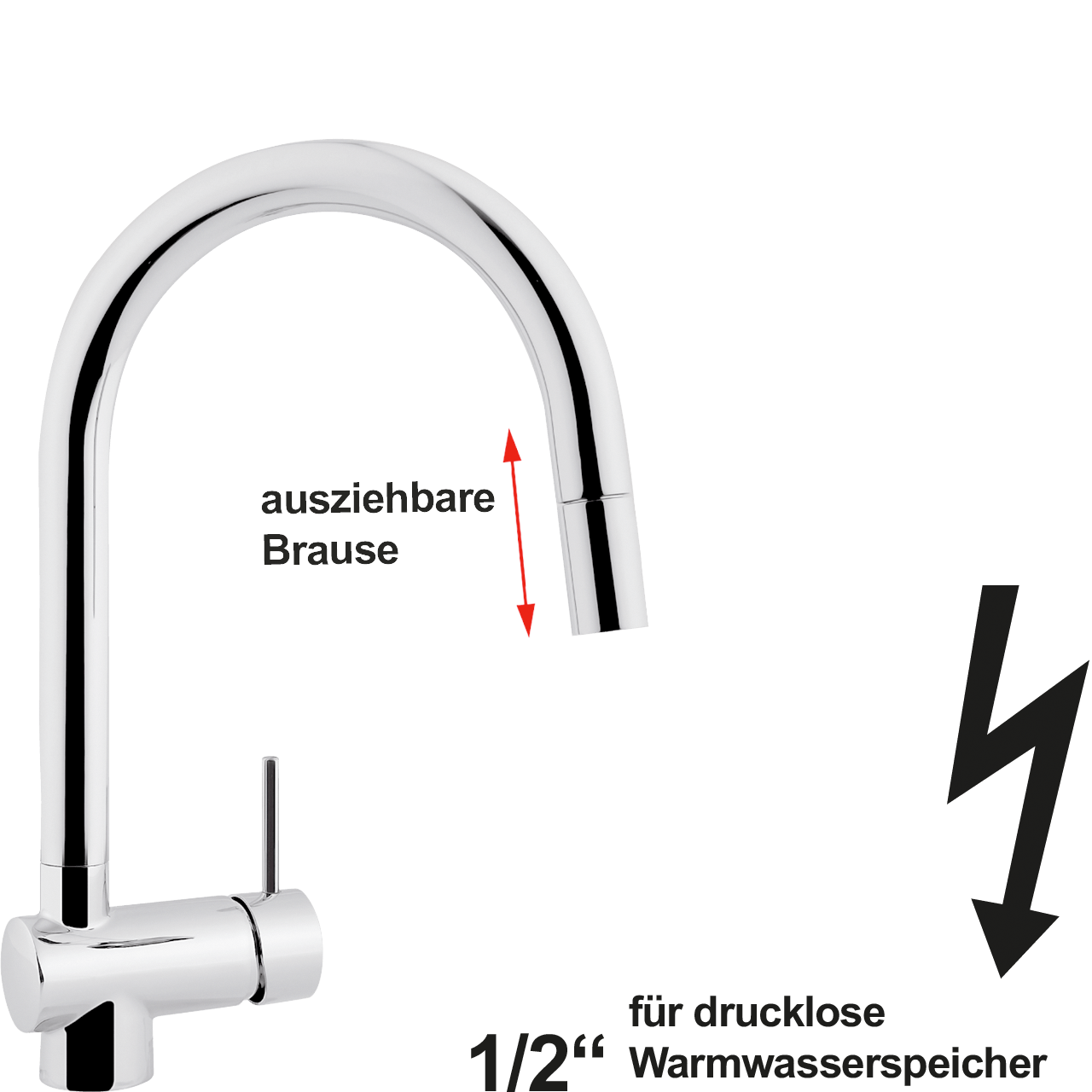 vita Spültischbatterie 1/2"