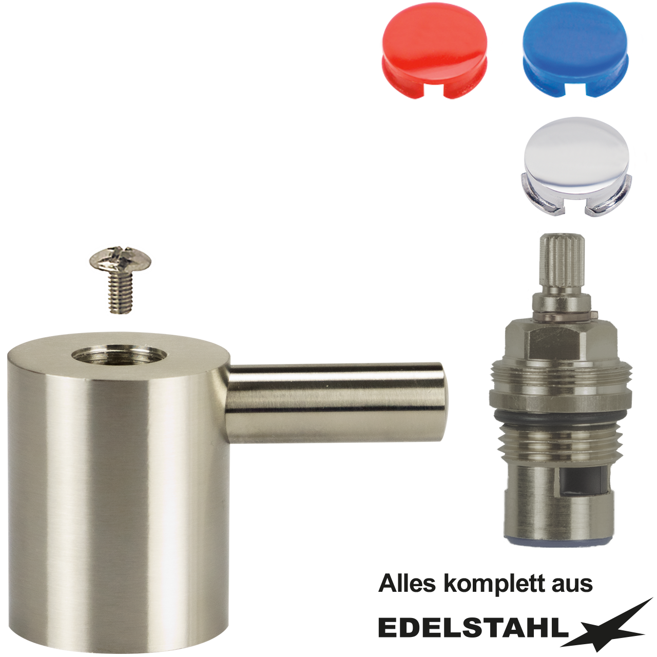 Keramikoberteil Set 1/2" Edelstahl