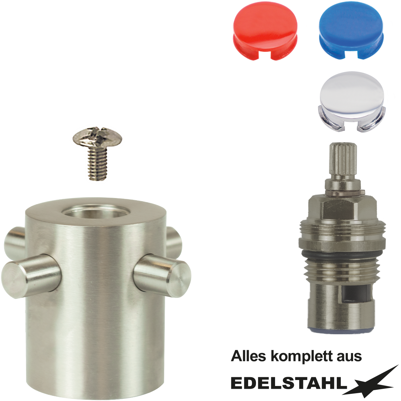 Keramikoberteil Set 1/2" Edelstahl