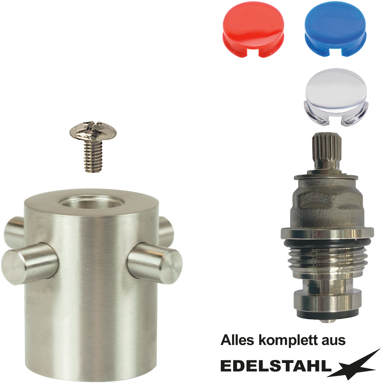 Fettkammeroberteil Set 1/2" Edelstahl