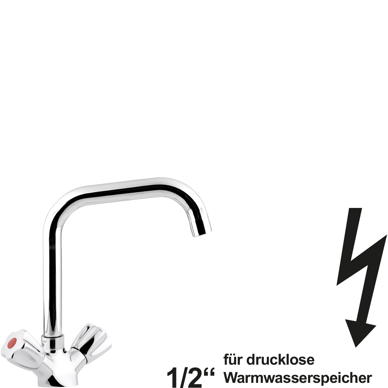 neon Spültischbatterie 1/2" ND
