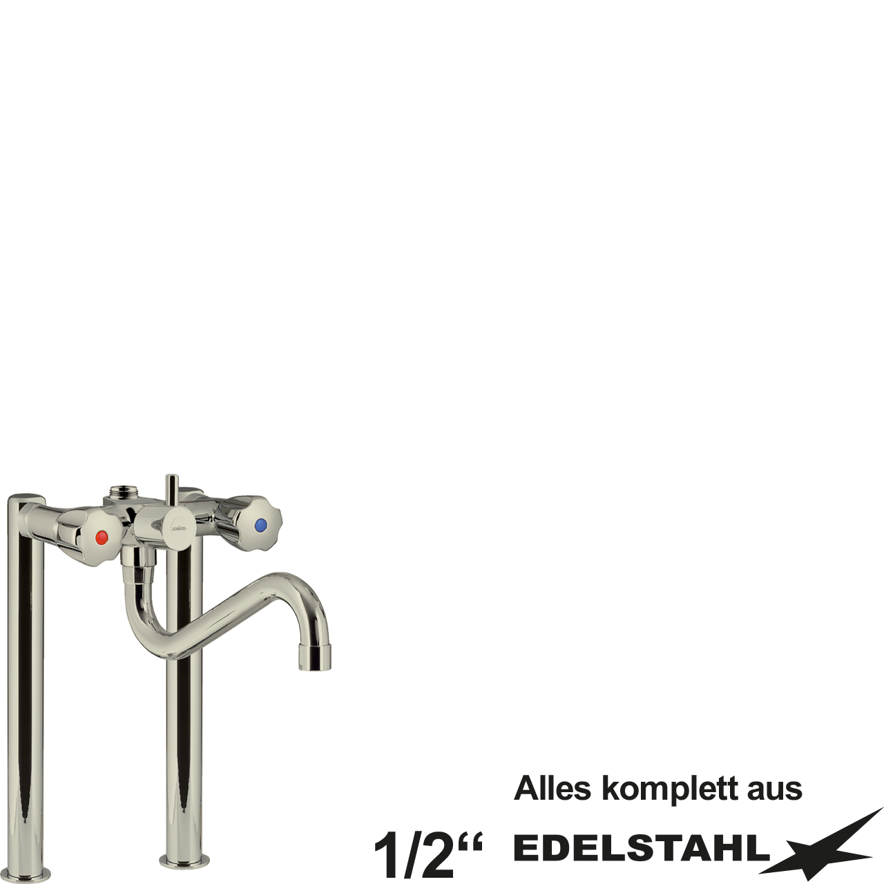 vaxia Zweiloch-Standbatterie 1/2" Abgang 1/2" AG