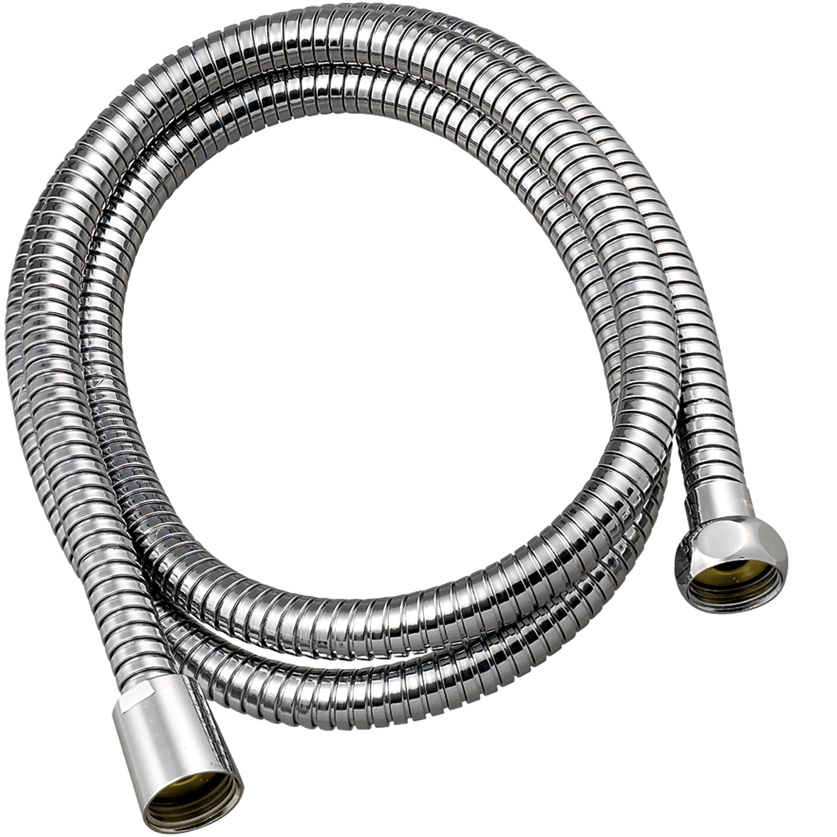 Metallschlauch 2000 mm chrom Messing-Agraffprofil 1/2" ÜM x 3/8" Überwurfmutter