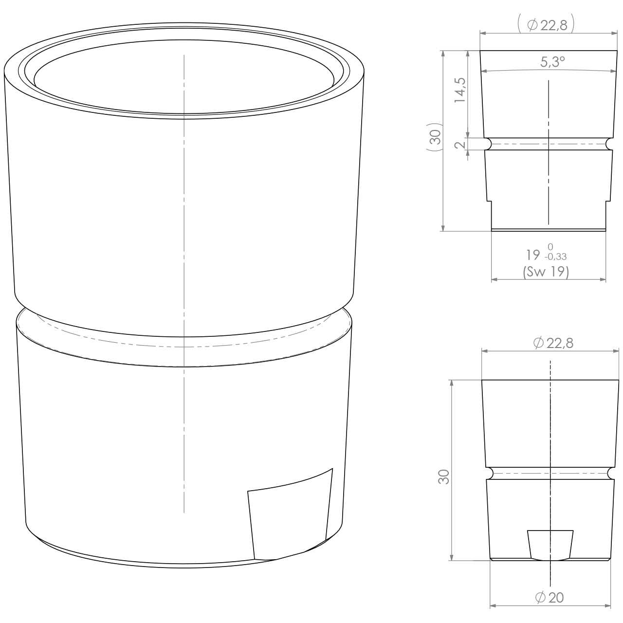 eco Drehkonushülse 1/2" IG