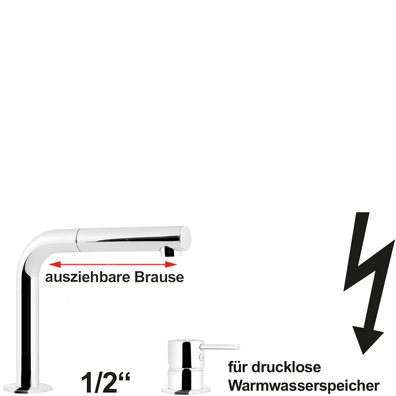 gino Spültischbatterie 1/2" ND