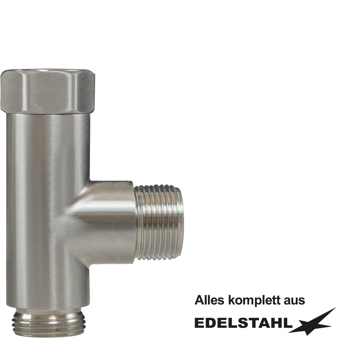 T-Stück für Gewindestutzen unter Tisch