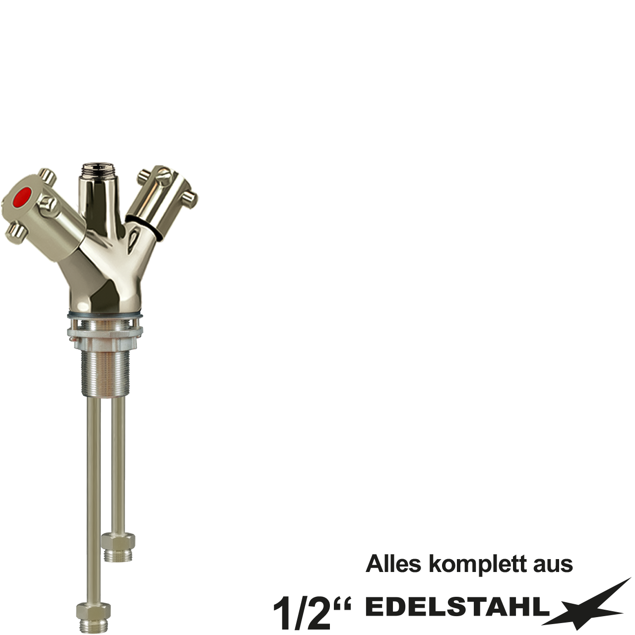 classic Einlochbatterie-Körper V2A 1/2"