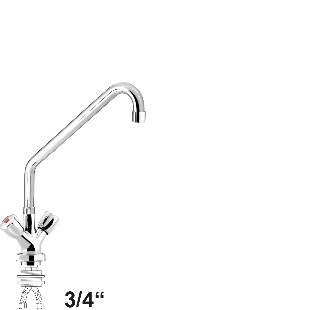 chief Einlochbatterie 3/4"