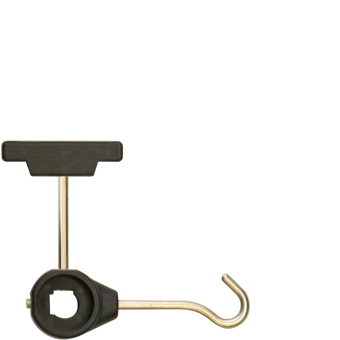 Federhalter, Wandhalter und Brausehaken-Kombi in schwarz L120 mm PA6630GF VA M8x5 Schraube