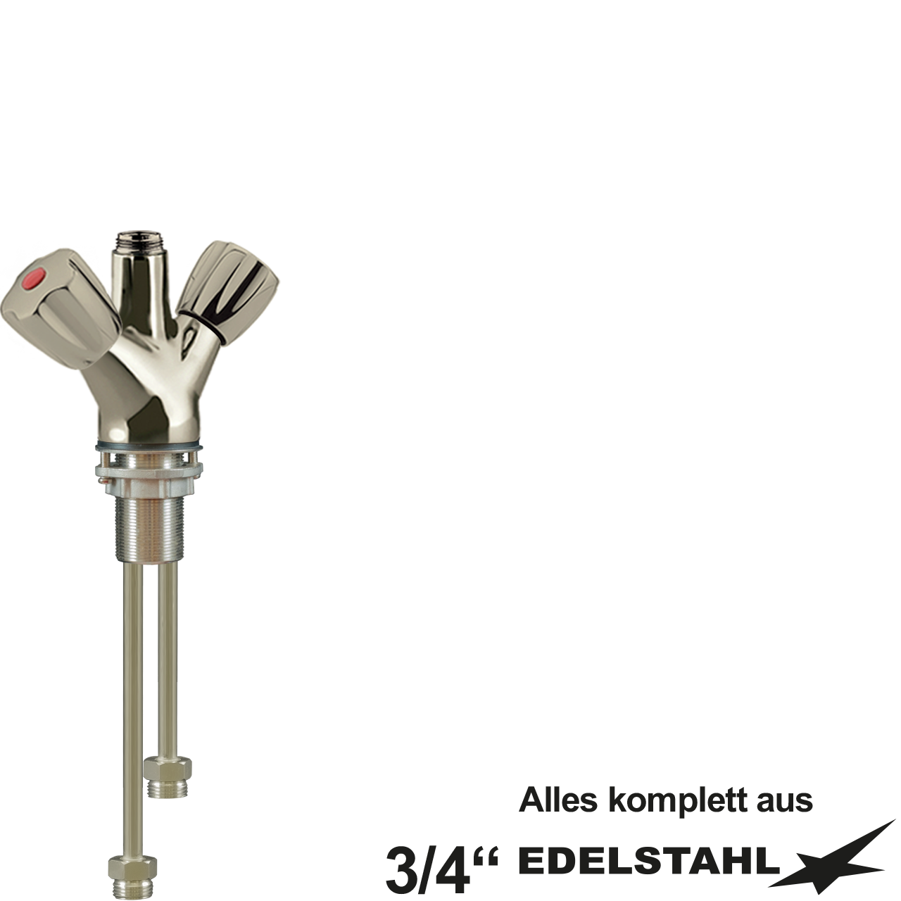 classic Einlochbatterie-Körper Edelstahl 3/4"