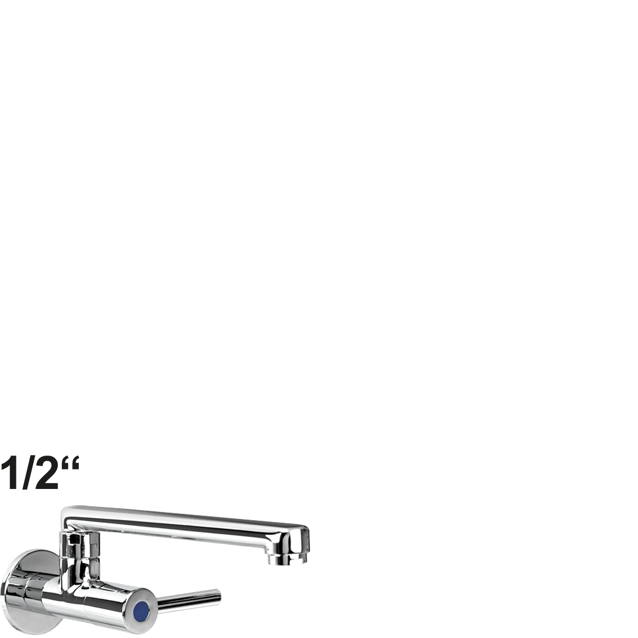 silver Wandventil 1/2"